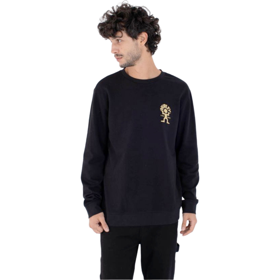 2026 Hurley Mens Dancer Crew MFTEU990009 - Black